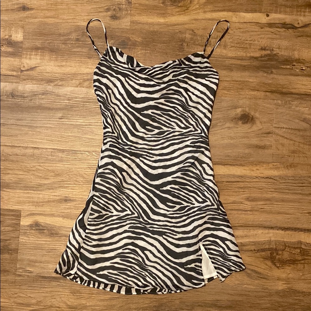 Zebra Print Mini Dress
